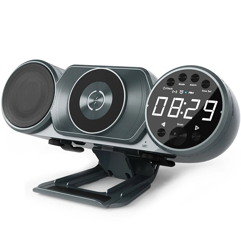 New Wireless Charging Bluetooth Speaker FM Radio TF AUX USB - LOCKDEALZ