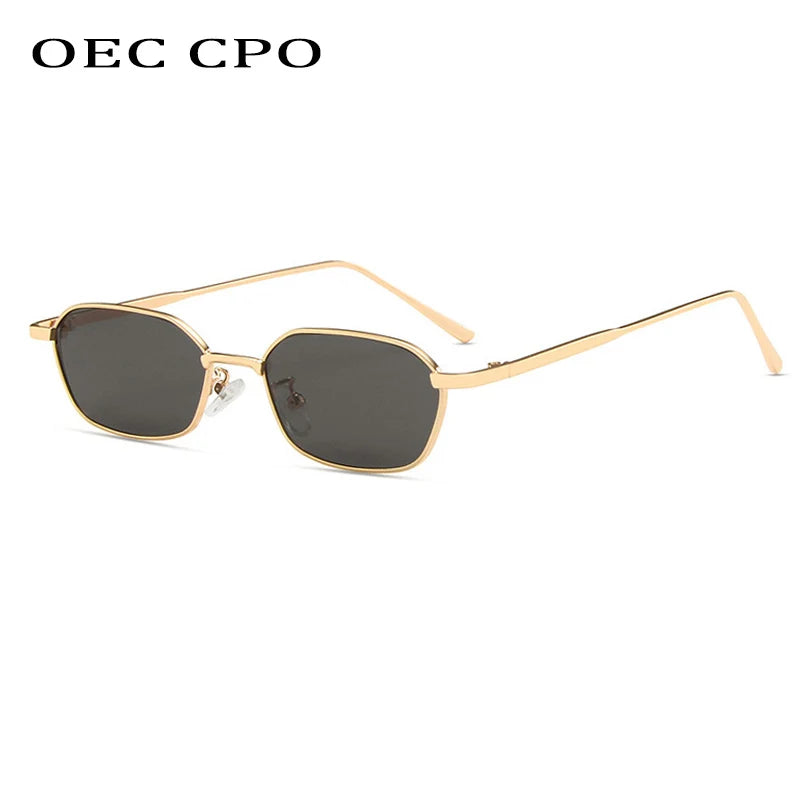 OEC CPO Small Square Sunglasse Women Men Brand Steampunk Metal Frame Sunglasses Men Retro Glasses UV400 Eyeglasses O949 - LOCKDEALZ