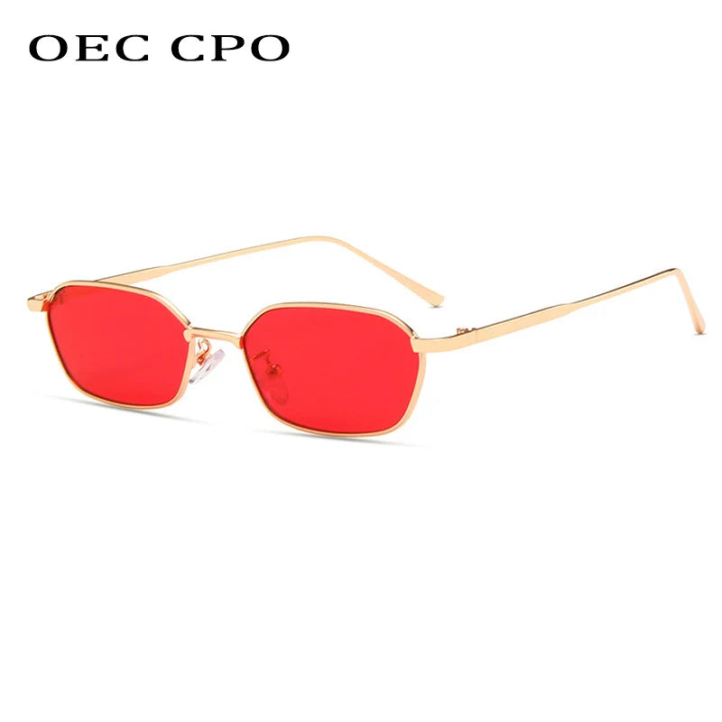 OEC CPO Small Square Sunglasse Women Men Brand Steampunk Metal Frame Sunglasses Men Retro Glasses UV400 Eyeglasses O949 - LOCKDEALZ
