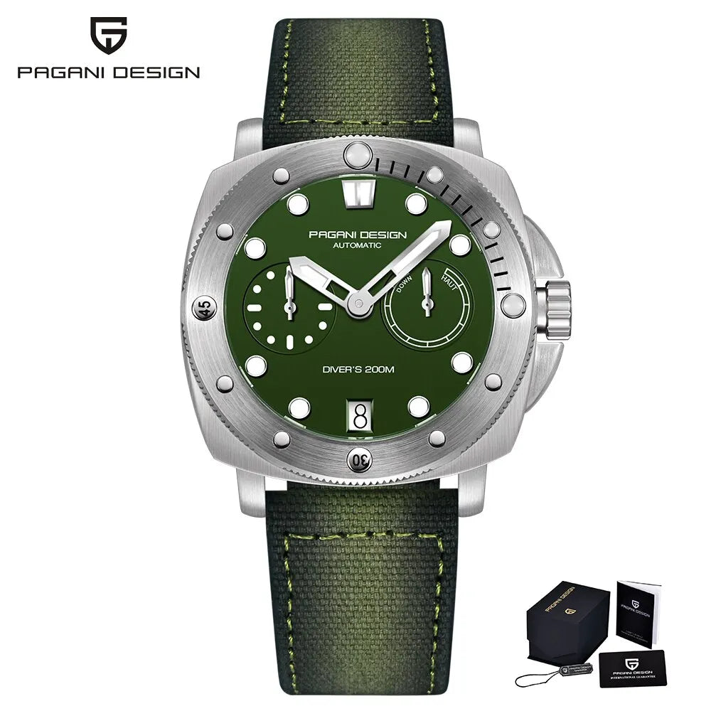 PAGANI Design New Men Automatic Mechanical Watches Diver Watch For Top Brand Luxury 200M Waterproof AR Sapphire Watch for Men - LOCKDEALZ