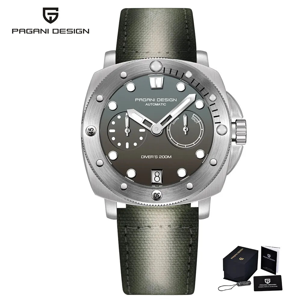 PAGANI Design New Men Automatic Mechanical Watches Diver Watch For Top Brand Luxury 200M Waterproof AR Sapphire Watch for Men - LOCKDEALZ