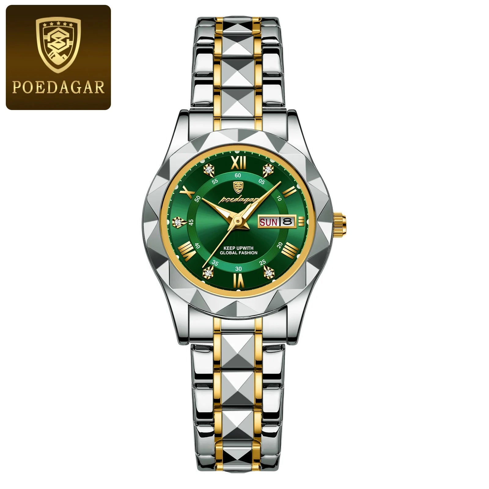 POEDAGAR Luxury Ladies Dress Watch Luminous Waterproof Week Date Woman Wristwatch Stainless Steel Women Quartz Watches reloj+box - LOCKDEALZ