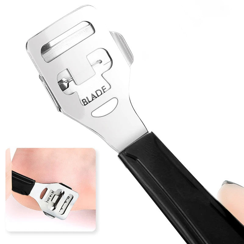 Pedicure Set Peeling and Exfoliating Calluses Foot Scrubbing Brush Stainless Steel Double-sided Foot Care Pedal Stone 10 in 1 - LOCKDEALZ