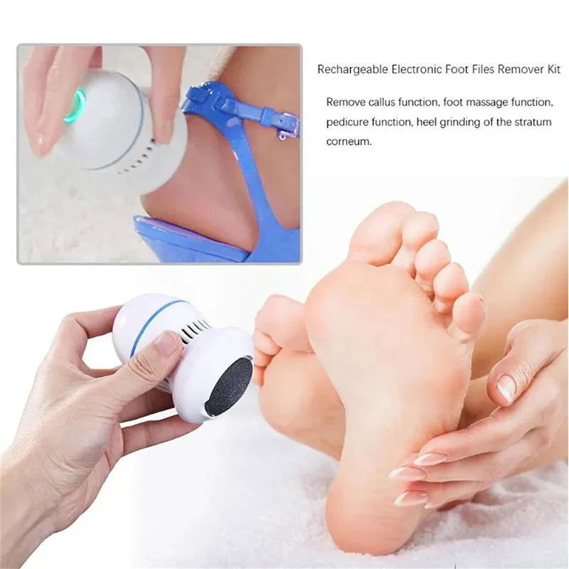 Pedicure Tools Professional Electric Foot Dead Skin Remover Feet Scrubber Callus Remover for Feet File Exfoliating Heels Grinder - LOCKDEALZ