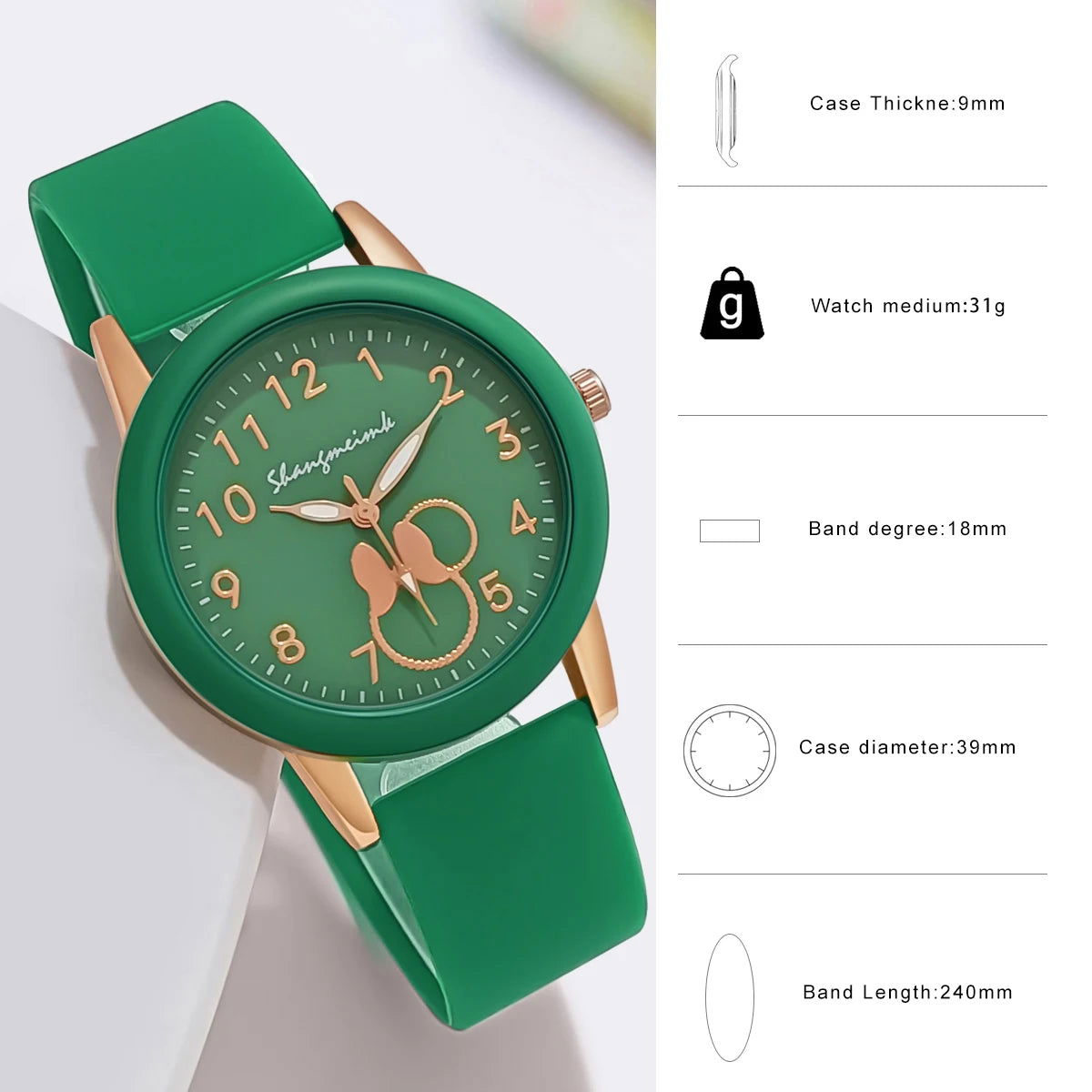 Quartz Watches For Women Luxury Brand Ladies Round Clock Silicone Women's Watch Gift relojes de mujer relogio feminino - LOCKDEALZ