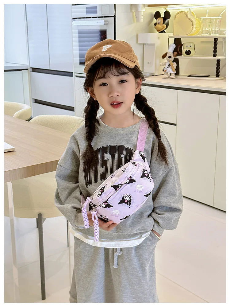 Sanrio Anime HelloKitty Chest Bag Cartoon kulomi Cinnamoroll Cute Crossbody Bag Shoulder Bag Coin Purse Kawaii Children Gift - LOCKDEALZ