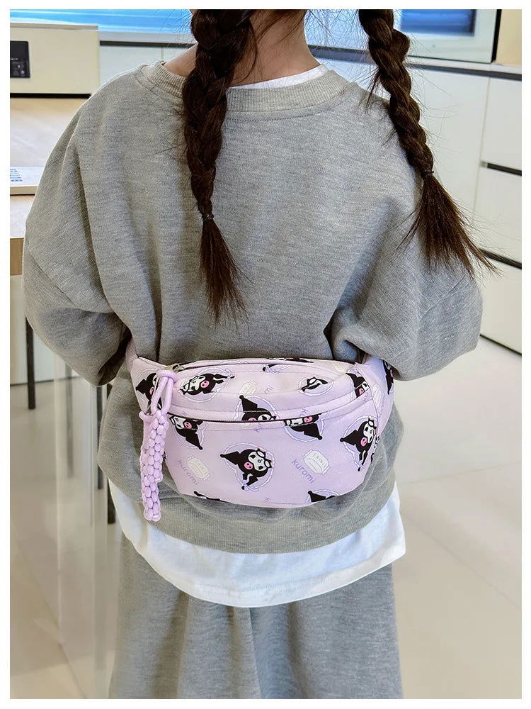 Sanrio Anime HelloKitty Chest Bag Cartoon kulomi Cinnamoroll Cute Crossbody Bag Shoulder Bag Coin Purse Kawaii Children Gift - LOCKDEALZ