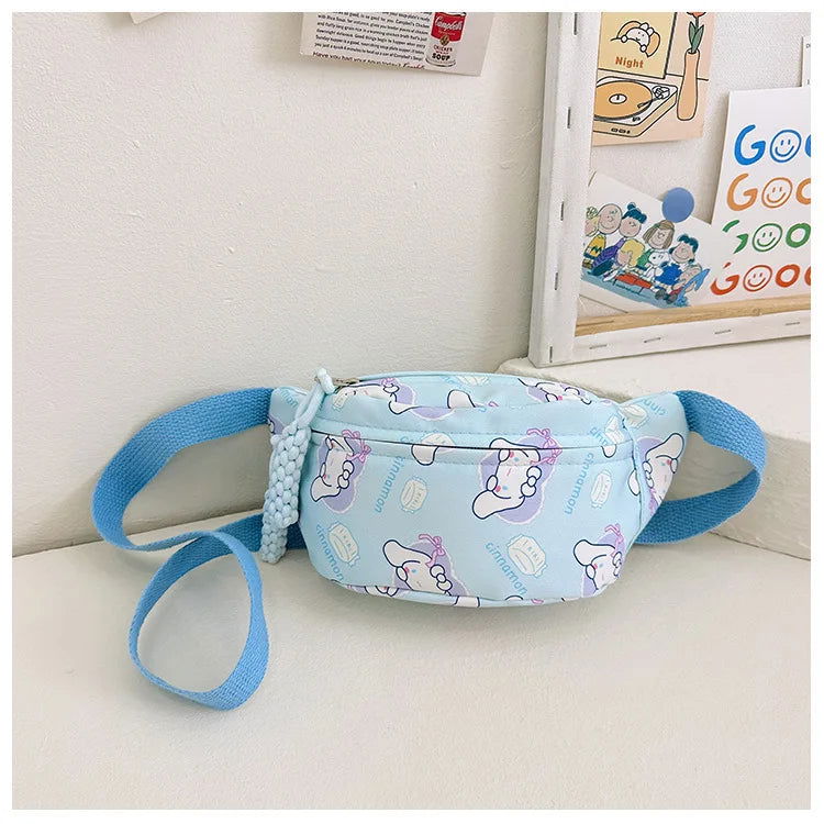Sanrio Anime HelloKitty Chest Bag Cartoon kulomi Cinnamoroll Cute Crossbody Bag Shoulder Bag Coin Purse Kawaii Children Gift - LOCKDEALZ