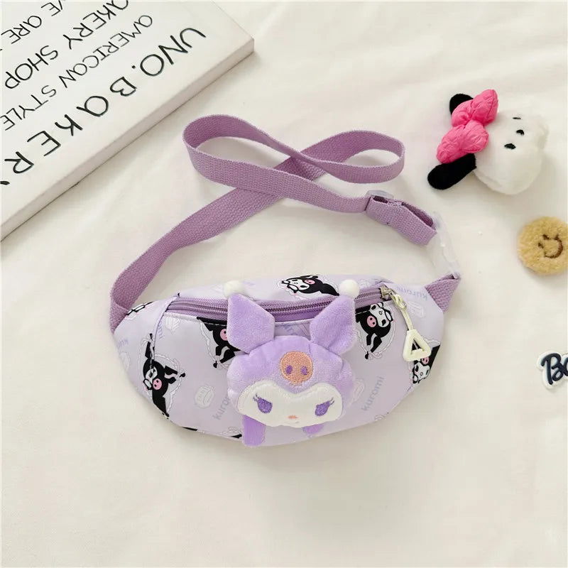 Sanrio Anime HelloKitty Chest Bag Cartoon kulomi Cinnamoroll Cute Crossbody Bag Shoulder Bag Coin Purse Kawaii Children Gift - LOCKDEALZ
