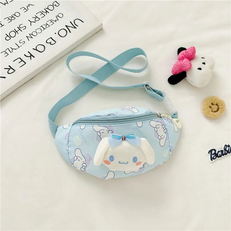 Sanrio Anime HelloKitty Chest Bag Cartoon kulomi Cinnamoroll Cute Crossbody Bag Shoulder Bag Coin Purse Kawaii Children Gift - LOCKDEALZ
