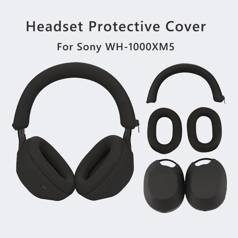 for Sony WH-1000XM5 Headphone Case Earphone Silicone Protective Cover For XM5 Headset Headbeam Protector Sleeve - LOCKDEALZ